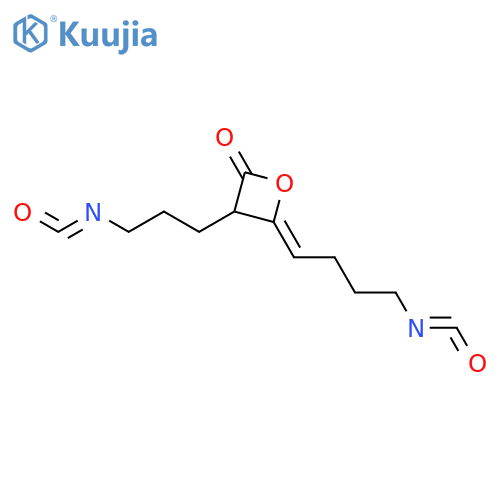 2-Oxetanone, 4-(4-isocyanatobutylidene)-3-(3-isocyanatopropyl)- structure