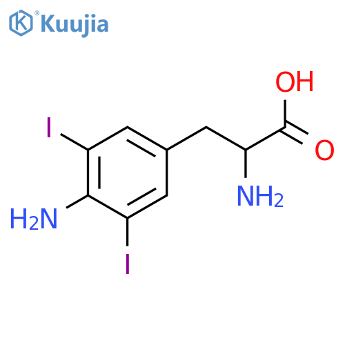 L-Phenylalanine,4-amino-3,5-diiodo- structure