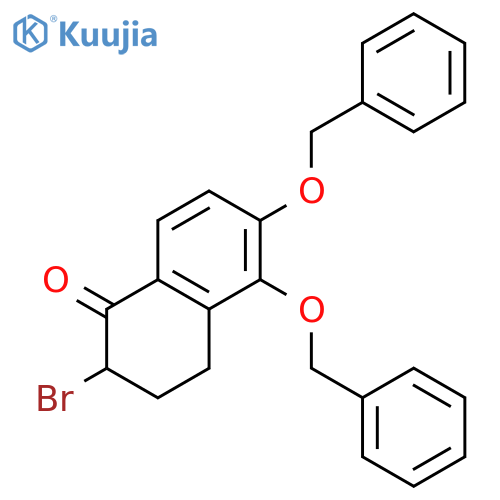 1(2H)-Naphthalenone, 2-bromo-3,4-dihydro-5,6-bis(phenylmethoxy)- structure