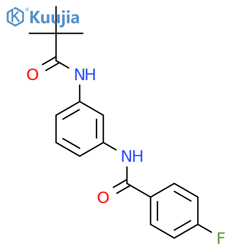 Benzamide, N-[3-[(2,2-dimethyl-1-oxopropyl)amino]phenyl]-4-fluoro- structure
