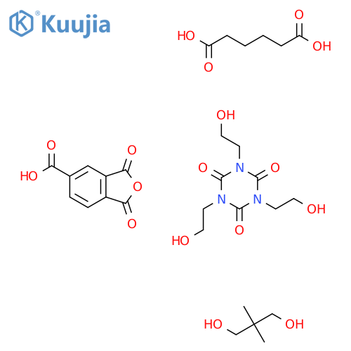 2,2-Dimethylpropane-1,3-diol;1,3-dioxo-2-benzofuran-5-carboxylic acid;hexanedioic acid;1,3,5-tris(2-hydroxyethyl)-1,3,5-triazinane-2,4,6-trione structure