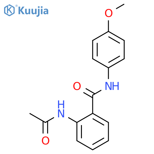 Benzamide, 2-(acetylamino)-N-(4-methoxyphenyl)- structure