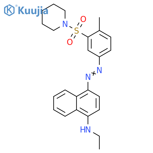 Piperidine,1-[[5-[[4-(ethylamino)-1-naphthalenyl]azo]-2-methylphenyl]sulfonyl]- structure