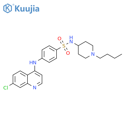 Benzenesulfonamide,N-(1-butyl-4-piperidinyl)-4-[(7-chloro-4-quinolinyl)amino]- structure