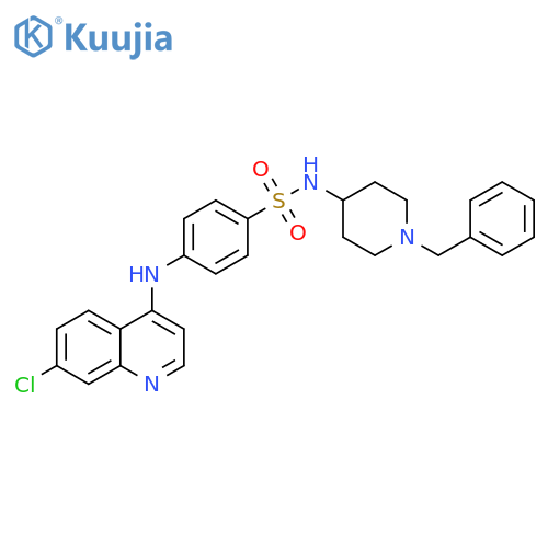 Benzenesulfonamide,4-[(7-chloro-4-quinolinyl)amino]-N-[1-(phenylmethyl)-4-piperidinyl]- structure