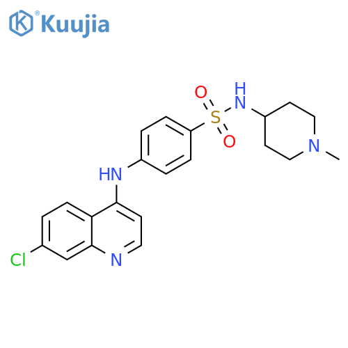 Benzenesulfonamide,4-[(7-chloro-4-quinolinyl)amino]-N-(1-methyl-4-piperidinyl)- structure