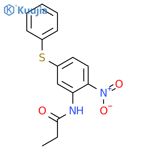 PROPANAMIDE, N-[2-NITRO-5-(PHENYLTHIO)PHENYL]- structure