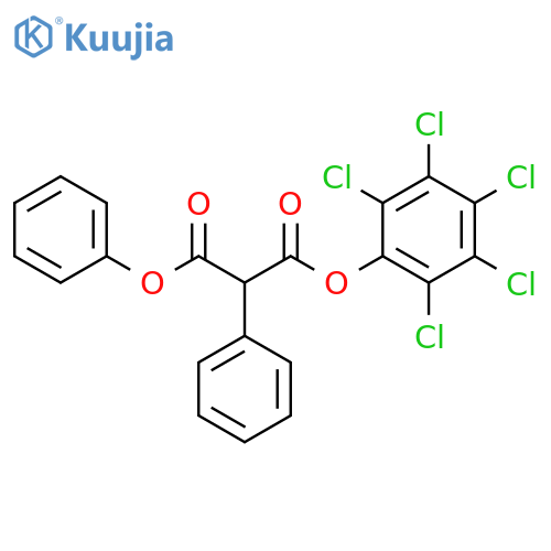 Propanedioic acid, phenyl-, pentachlorophenyl phenyl ester structure