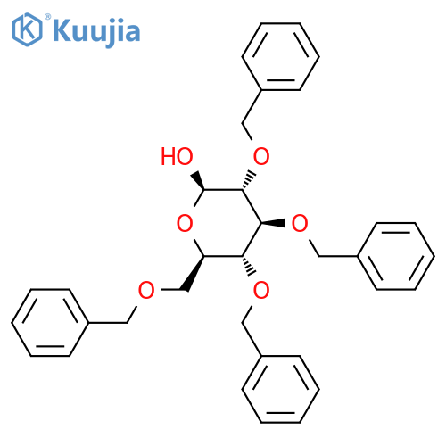(2R,3R,4S,5R,6R)-3,4,5-tris(benzyloxy)-6-((benzyloxy)Methyl)tetrahydro-2H-pyran-2-ol structure