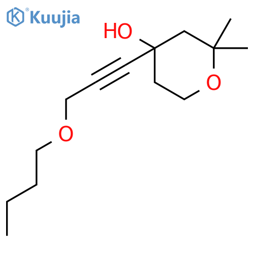 2H-Pyran-4-ol, 4-(3-butoxy-1-propynyl)tetrahydro-2,2-dimethyl- structure