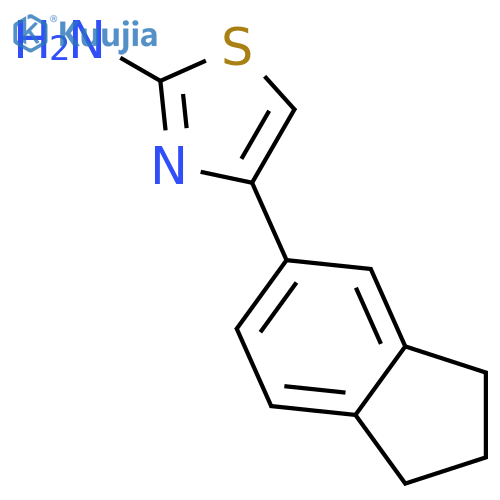 4-(2,3-dihydro-1H-inden-5-yl)-1,3-thiazol-2-amine structure