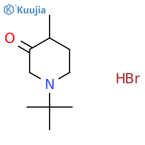 1-Tert-butyl-4-methylpiperidin-3-one;hydrobromide structure