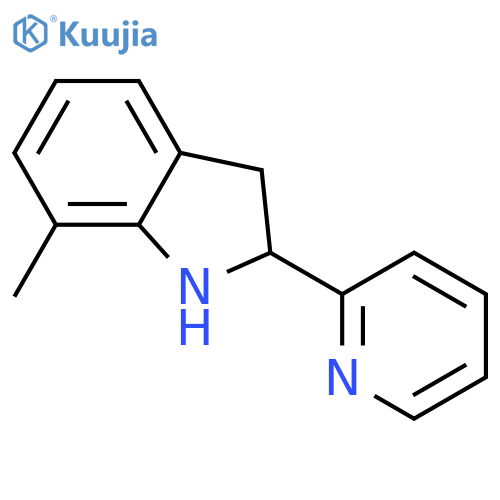 1H-Indole,2,3-dihydro-7-methyl-2-(2-pyridinyl)-(9CI) structure
