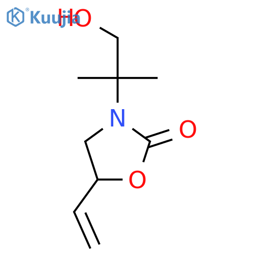 2-OXAZOLIDINONE, 5-ETHENYL-3-(2-HYDROXY-1,1-DIMETHYLETHYL)- structure