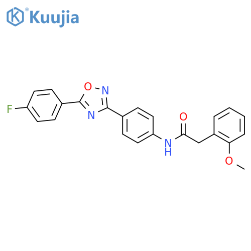 Benzeneacetamide, N-[4-[5-(4-fluorophenyl)-1,2,4-oxadiazol-3-yl]phenyl]-2-methoxy- structure