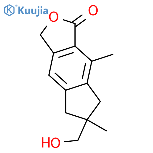 12-Hydroxy-4-nor-2,6,8-illudalatrien-5,14-olide; (11R)-form structure