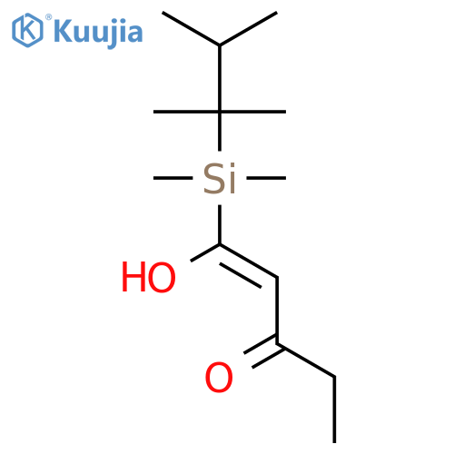 1-Penten-3-one, 1-[dimethyl(1,1,2-trimethylpropyl)silyl]-1-hydroxy- structure
