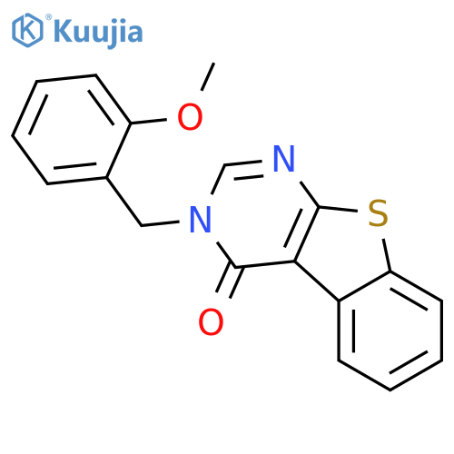 [1]Benzothieno[2,3-d]pyrimidin-4(3H)-one, 3-[(2-methoxyphenyl)methyl]- structure