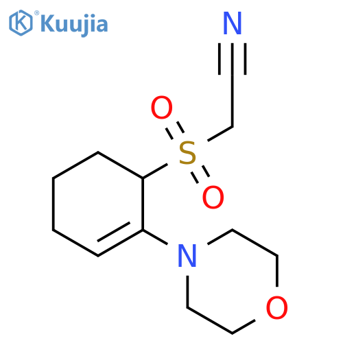 Acetonitrile, [[2-(4-morpholinyl)-2-cyclohexen-1-yl]sulfonyl]- structure