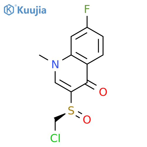 4(1H)-QUINOLINONE, 3-[(R)-(CHLOROMETHYL)SULFINYL]-7-FLUORO-1-METHYL- structure