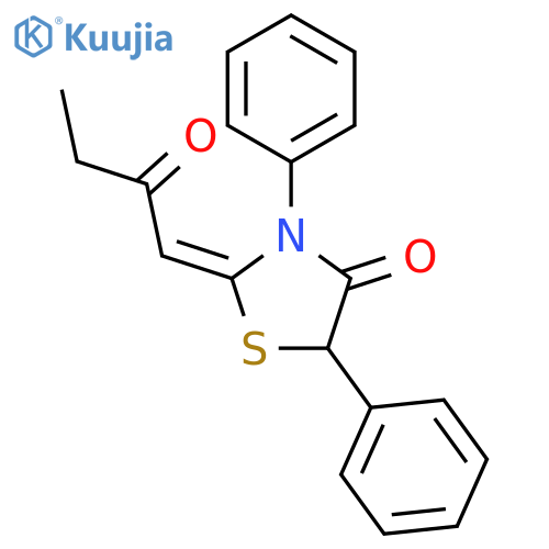 4-Thiazolidinone, 2-(2-oxobutylidene)-3,5-diphenyl-, (2Z)- structure