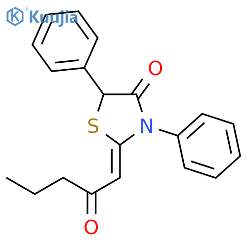 4-Thiazolidinone, 2-(2-oxopentylidene)-3,5-diphenyl-, (2Z)- structure