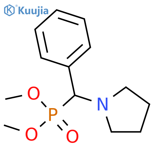 Phosphonic acid, (phenyl-1-pyrrolidinylmethyl)-, dimethyl ester structure