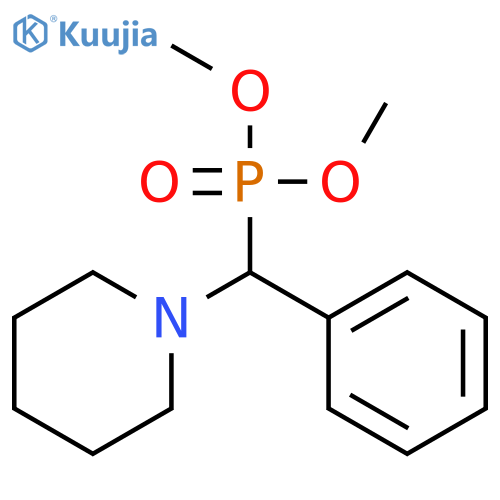 Phosphonic acid, (phenyl-1-piperidinylmethyl)-, dimethyl ester structure