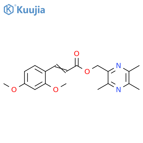 2-Propenoic acid, 3-(2,4-dimethoxyphenyl)-, (trimethylpyrazinyl)methylester structure
