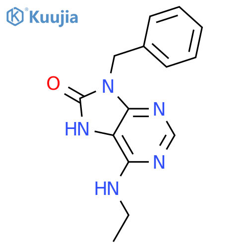 8H-PURIN-8-ONE, 6-(ETHYLAMINO)-7,9-DIHYDRO-9-(PHENYLMETHYL)- structure