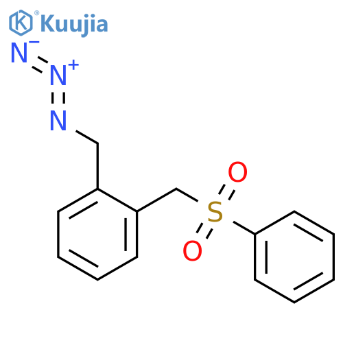 Benzene, 1-(azidomethyl)-2-[(phenylsulfonyl)methyl]- structure