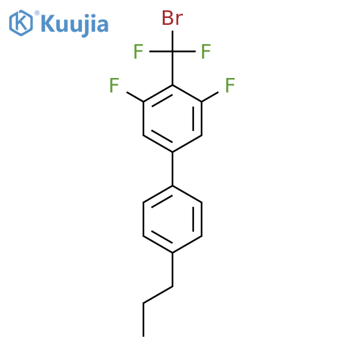 4-[Bromo(difluoro)methyl]-3,5-difluoro-4'-propyl-1,1'-biphenyl structure