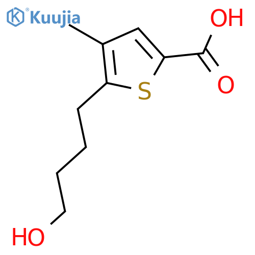 2-THIOPHENECARBOXYLIC ACID, 5-(4-HYDROXYBUTYL)-4-METHYL- structure