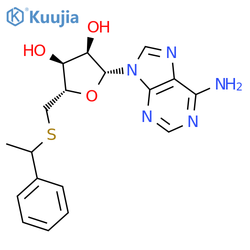 Adenosine, 5'-S-(1-phenylethyl)-5'-thio- structure