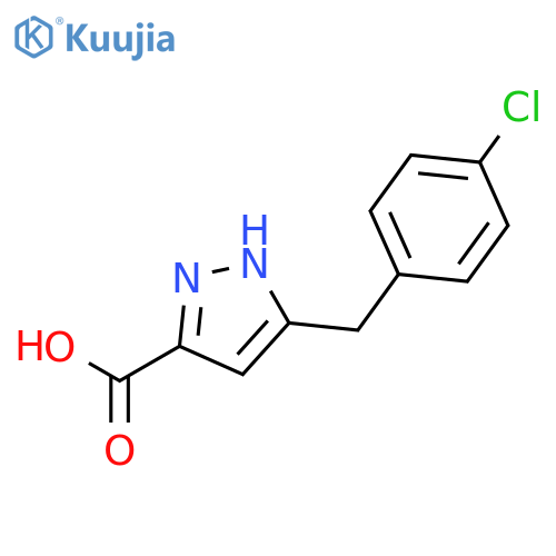 1H-PYRAZOLE-3-CARBOXYLIC ACID, 5-[(4-CHLOROPHENYL)METHYL]- structure