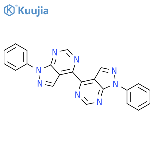 4,4'-BI-1H-PYRAZOLO[3,4-D]PYRIMIDINE, 1,1'-DIPHENYL- structure