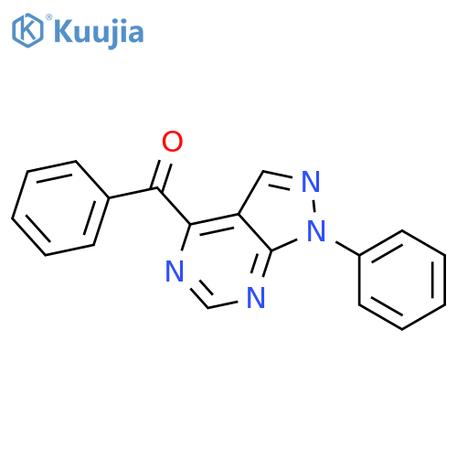 Methanone, phenyl(1-phenyl-1H-pyrazolo[3,4-d]pyrimidin-4-yl)- structure