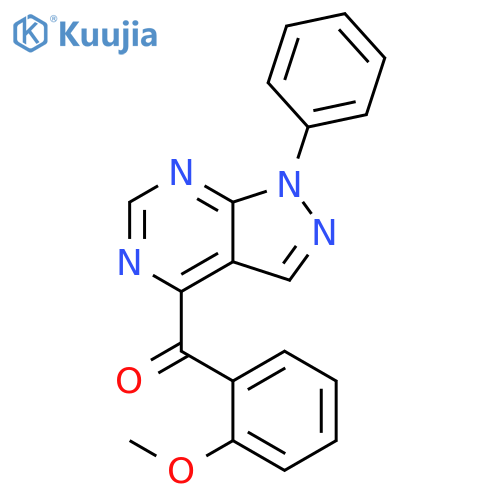 Methanone,(2-methoxyphenyl)(1-phenyl-1H-pyrazolo[3,4-d]pyrimidin-4-yl)- structure