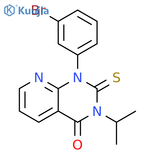 Pyrido[2,3-d]pyrimidin-4(1H)-one,1-(3-bromophenyl)-2,3-dihydro-3-(1-methylethyl)-2-thioxo- structure