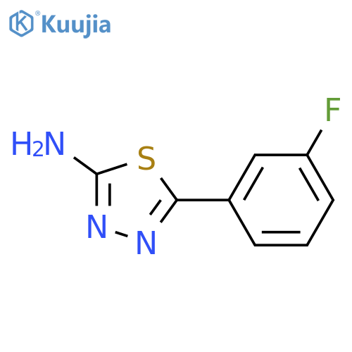 5-(3-fluorophenyl)-1,3,4-thiadiazol-2-amine structure