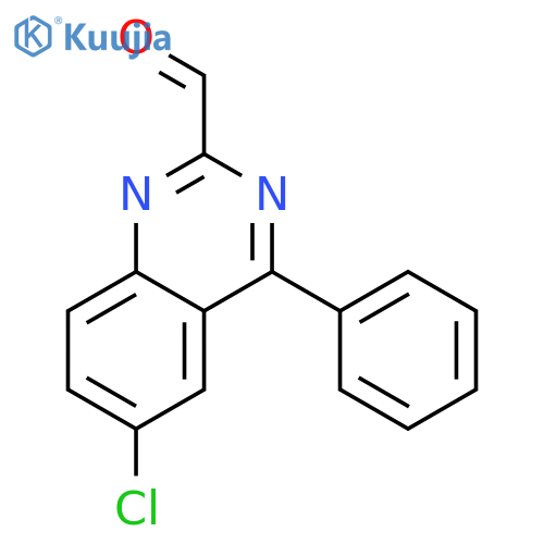 6-Chloro-4-phenylquinazolin-2-carboxaldehyde structure