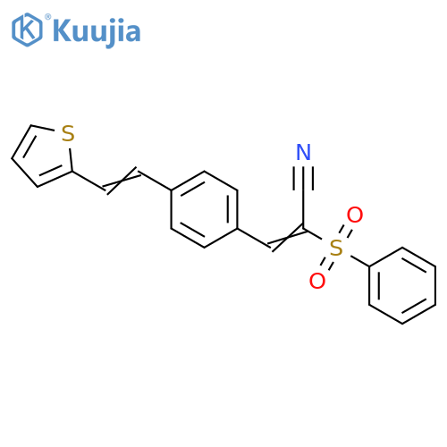 2-Propenenitrile, 2-(phenylsulfonyl)-3-[4-[2-(2-thienyl)ethenyl]phenyl]- structure