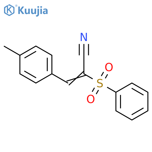 2-Propenenitrile, 3-(4-methylphenyl)-2-(phenylsulfonyl)- structure