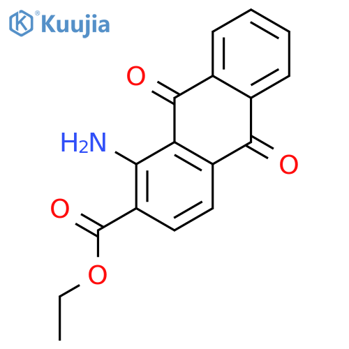 2-Anthracenecarboxylicacid, 1-amino-9,10-dihydro-9,10-dioxo-, ethyl ester structure