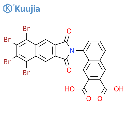 2,3-Naphthalenedicarboxylic acid, 5-(5,6,7,8-tetrabromo-1,3-dihydro-1,3-dioxo-2H-benz[f]isoindol-2-yl)- structure