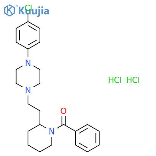 1-(4-chlorophenyl)-4-{2-[1-(phenylcarbonyl)piperidin-2-yl]ethyl}piperazine dihydrochloride structure