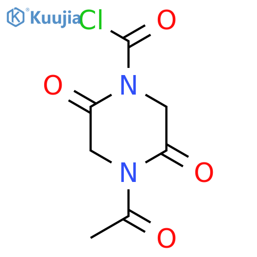 1-Piperazinecarbonyl chloride, 4-acetyl-2,5-dioxo- structure