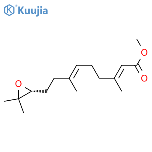 Methyl (2E,6E)-(10R)-10,11-epoxy-3,7,11-trimethyl-2,6-dodecadienoate structure