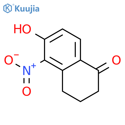 1(2H)-Naphthalenone, 3,4-dihydro-6-hydroxy-5-nitro- structure