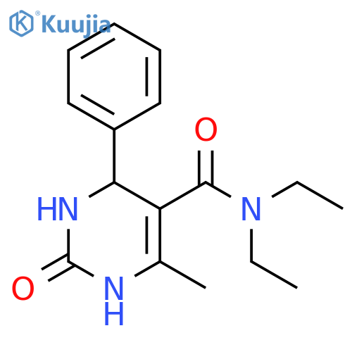 5-Pyrimidinecarboxamide,N,N-diethyl-1,2,3,4-tetrahydro-6-methyl-2-oxo-4-phenyl- structure